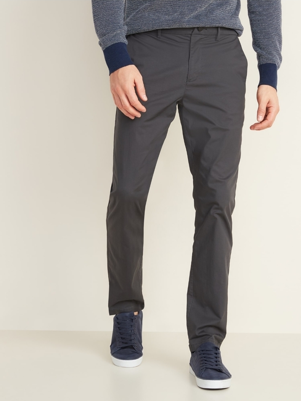 Old Navy NEW Ultimate Tech Slim Built-In Flex Chino Pants - Panther Gray 38x30